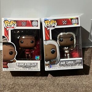 Funko WWE Bianca Belair & Jade Cargill Figures - Red & Silver